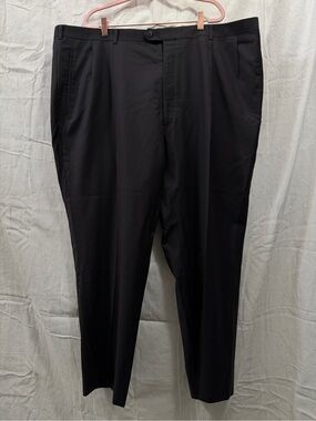 Men's Black Tailored Dress Pants - Classic Formal Trousers